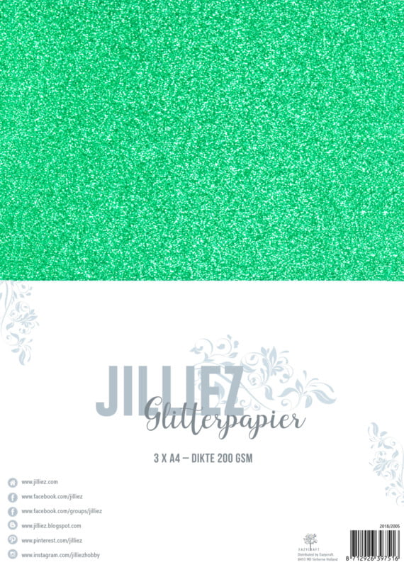 jilliez glitterpaper dark green 1