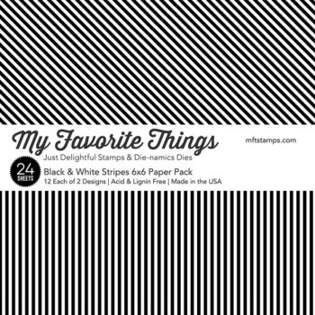 my favorite things black white stripes 6x6 inch pa 1