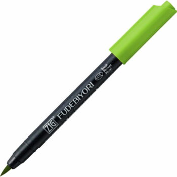 id 041 light green zig kuretake fudebiyori brush lettering pen water based dye ink