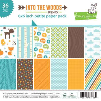 lf2385 lawn fawn into the woods remix petite paperpack