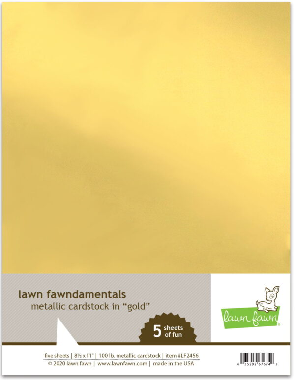 lf2456 lawn fawn metallic cardstock gold
