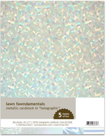 lf2458 lawn fawn metallic cardstock holographic