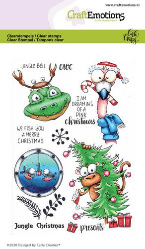 craftemotions clearstamps a6 jungle christmas carla creaties 0 316835 nl g