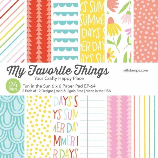 my favorite things fun in the sun 6x6 inch paper p