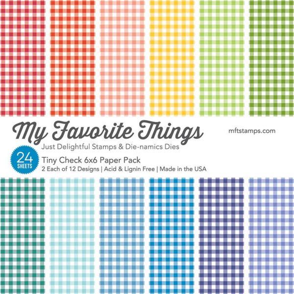 my favorite things tiny check 6x6 inch paper pack