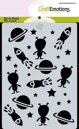 craftemotions mask stencil space in space carla creaties 11 20 318713 nl g