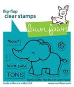 lf2514 elphie selfie flipflop sm lawn fawn clear stamps