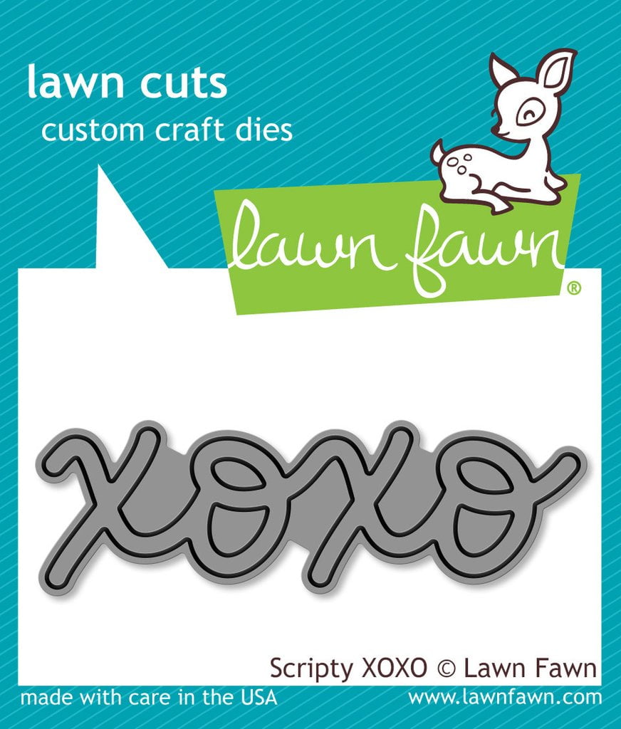 lf1029 Lawn Fawn scripty xoxo