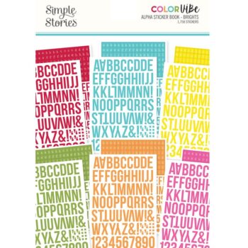 simple stories color vibe alpha sticker books brights