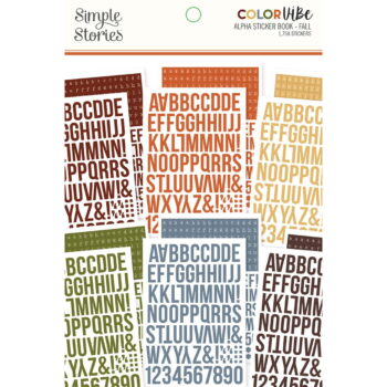 simple stories color vibe alpha sticker books fall