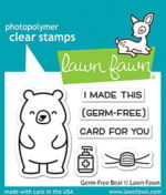 lf2462 lawn fawn clear stamps germ free bear sml
