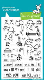lf2554 lawn fawn clear stamps scootin by sml