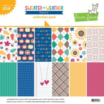 LF2651 Lawn Fawn Scrapbooking paper Sweater Weather Remix Collection Pack sml