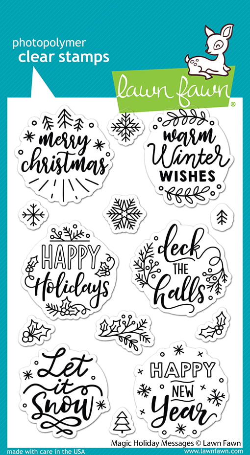 LF2676 Lawn Fawn Clear Stamps Magic Holiday Messages sml