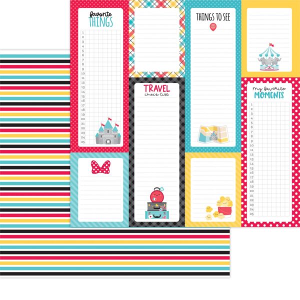 7331 Doodlebug Fun At The Park goofy stripe double sided cardstock
