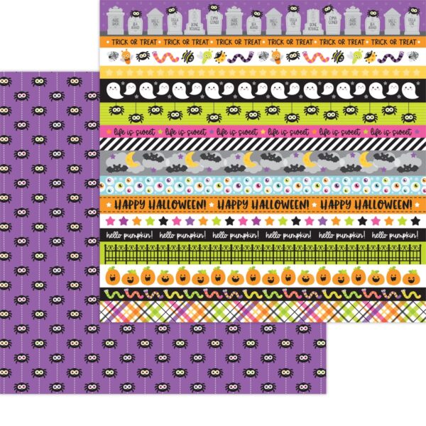 7439 Doodlebug Happy Haunting along came a spider double sided cardstock