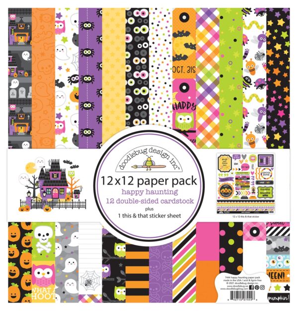 7444 Doodlebug Happy Haunting 12x12 paper pack
