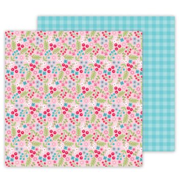 7535 frosty floral double sided cardstock