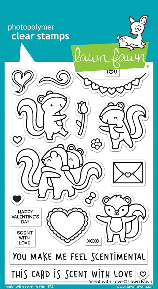 LF2726 Lawn Fawn Clear Stamps Scent With Love sml