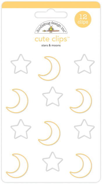 doodlebug design stars moons cute clips 12pcs 5349