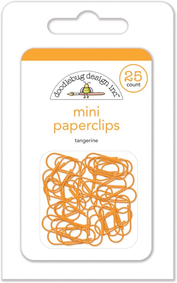doodlebug design tangerine mini paperclips 25pcs 4