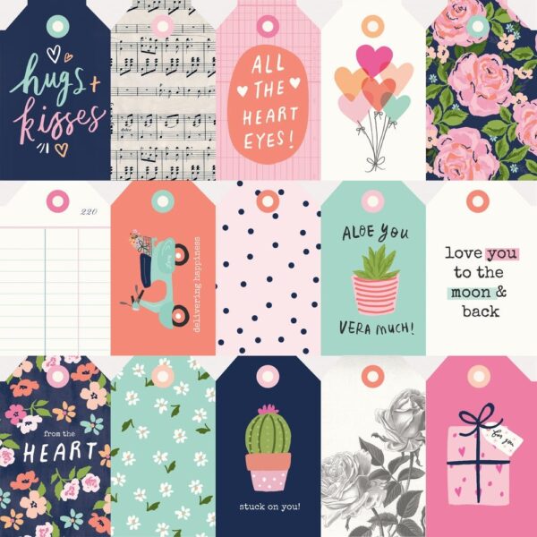 16909 Simple Stories Happy Hearts Scrapbook paper Tags A 1000x