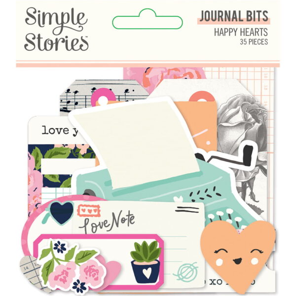 simple stories happy hearts journal bits 16917