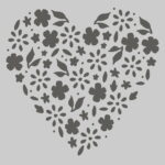 simple stories happy hearts stencil floral heart 1 2
