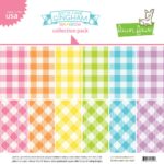 LF2758 Lawn Fawn Cardstock scrapbooking Gotta Have Gingham Rainbow Collection Pack