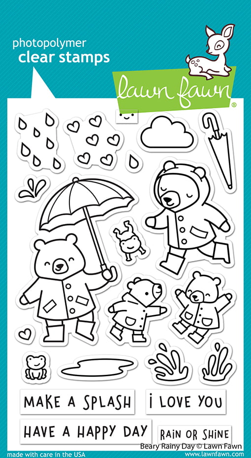 LF2774 Lawn Fawn Clear Stamps Beary Rainy Day sml