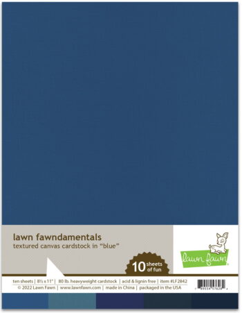 LF2842 Lawn Fawn Textured Canvas Cardstock Blue