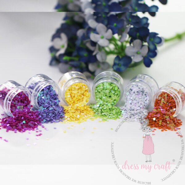 dress my craft sequins family pack heart 6x8g dmcs