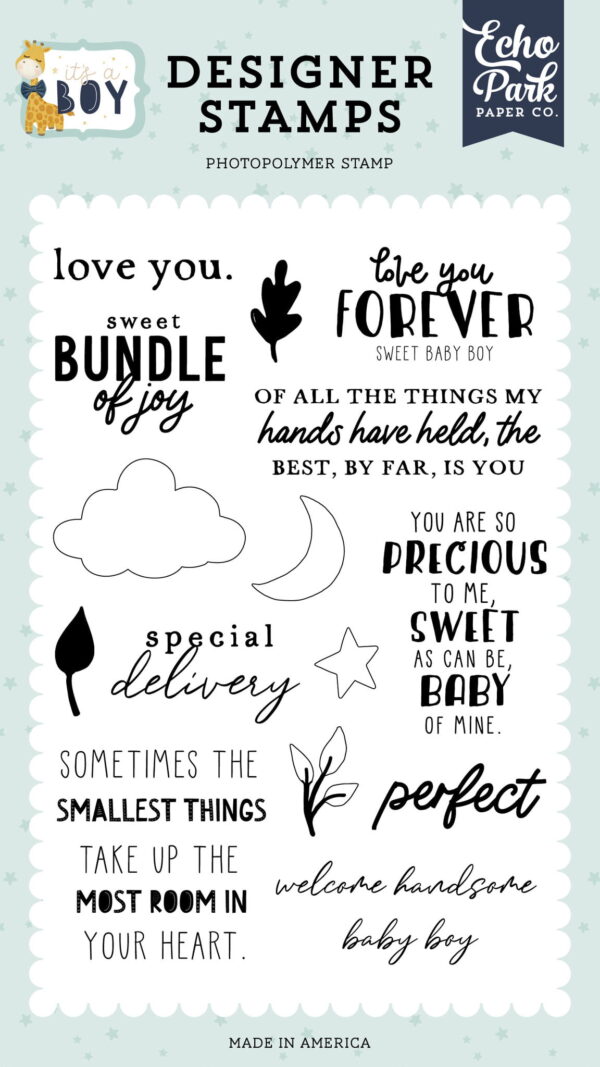 echo park love you forever clear stamps iab278043