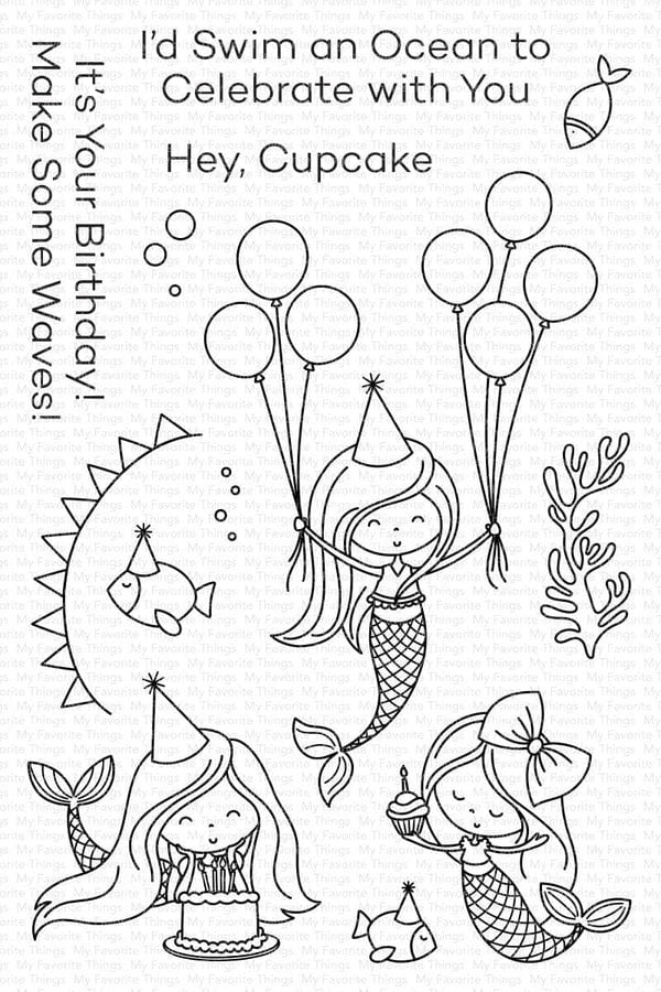 my favorite things bubbly birthday clear stamps cs