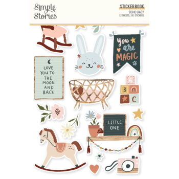 simple stories boho baby sticker book 17520