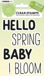 studio light hello spring quotes clear stamps sl s