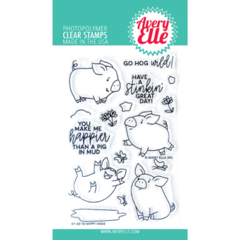 Avery Elle Clear Stamps Happy Hogs