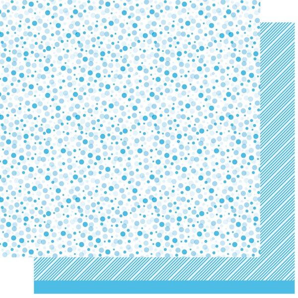 LF2900 Lawn Fawn Scrapbooking Paper Cardstock All The Dots Collection Blue Raspberry A sml