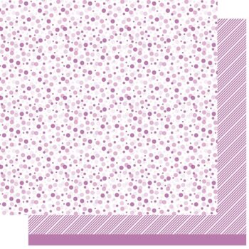 LF2901 Lawn Fawn Scrapbooking Paper Cardstock All The Dots Collection Grape Fizz A sml