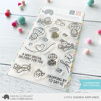 S Mama elephant clear stamps Little Agenda Airplanes