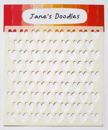 janes doodles hearts stencils jd099