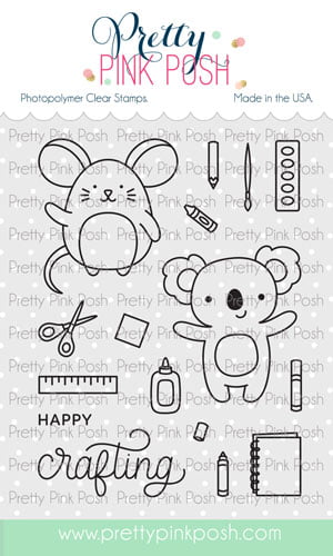 Pretty Pink Posh Clear Stamps Crafty Critters