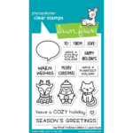 LF2690 lawn fawn clear stamps say what holiday critters