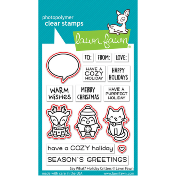 LF2952 lawn fawn creative cuts coordinating dies say what holiday critters 2