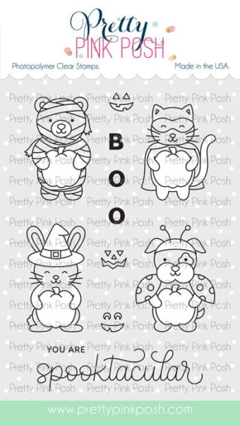 Pretty Pink Posh Clear Stamps Halloween Critters