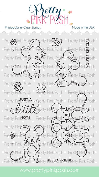 Pretty Pink Posh Clear Stamps Mouse Friends