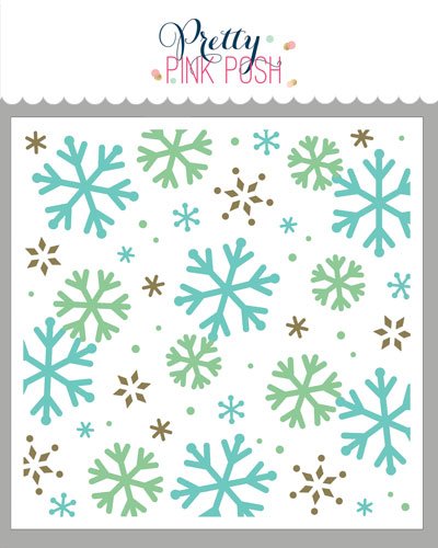 Pretty Pink Posh stencils Layered Snowflakes2