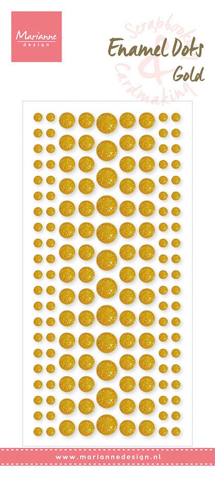 marianne design enamel dots gold glitter pl4523