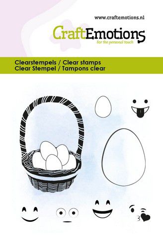 craftemotions clearstamps 6x7cm egg face paasmand 01 23 328369 nl G