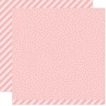 LF2915 Lawn Fawn Stripes n Sprinkles Cardstock 12x12 Pink Pow B